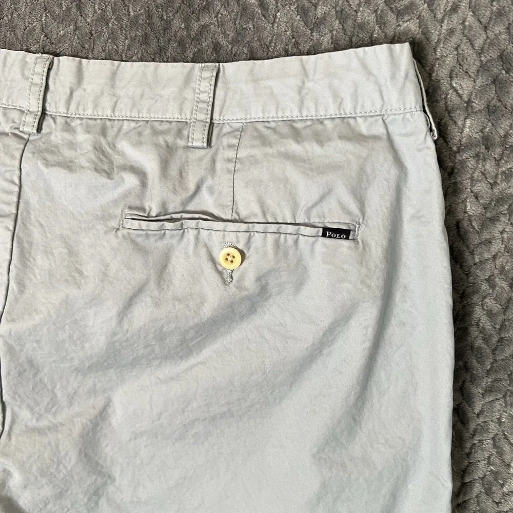 Polo Ralph Lauren Chino Shorts Men's Size 40 Light Blue Pima Cotton Blend